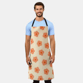 Tablier Fleur Hippie Orange Peach Preppie (Porté)