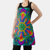 Tablier Fleur hippie psychédélique arc-en-ciel (Insitu)