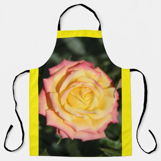 Tablier Fleur jaune clair et rose (Recto)