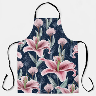 Tablier Fleur Lilly Rose Motif sans couture.