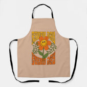 Tablier Fleur marguerite rétro des années 70 (Recto)