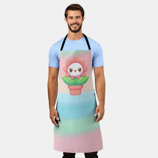 Tablier Fleur mignonne, capricieuse en pot (Porté)