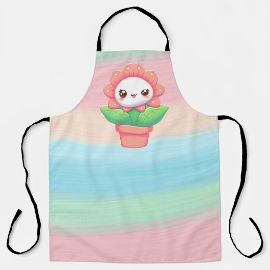 Tablier Fleur mignonne, capricieuse en pot (Recto)