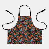 Tablier fleur noir mexicain (Recto)