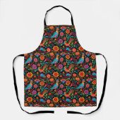 Tablier fleur noir mexicain (Recto)