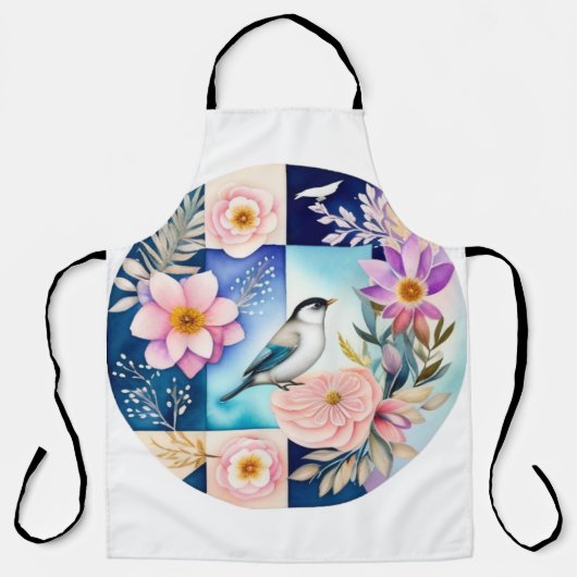Tablier Fleur & Oiseau (Recto)