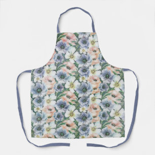 Tablier Fleur pastel aquarelle douce
