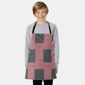 Tablier Fleur rose Checker Abstrait (Porté)