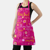 Tablier Fleur rose nom abrégé Rachel (Insitu)