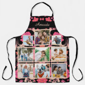 Tablier Fleur rose Rose élégante | Collage de photos de fa (Recto)