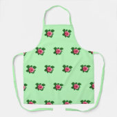 Tablier Fleur rose rose Motif sans couture sur vert clair (Recto)