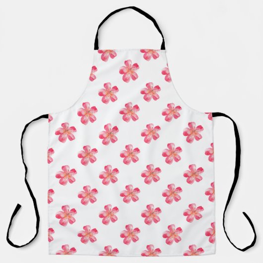 Tablier Fleur rose Tropical (Recto)