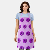 Tablier Fleur Rose violet Motif sans couture sur Apron (Porté)