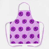 Tablier Fleur Rose violet Motif sans couture sur Apron (Recto)
