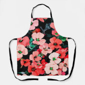 Tablier Fleur rouge aquarelle (Recto)