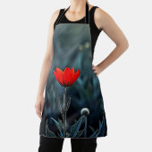 Tablier Fleur Rouge Nuit Sombre Solitude Art (Insitu)