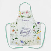 Tablier Fleur sauvage Bible Verse Personnalisé (Recto)