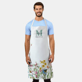 Tablier Fleur sauvage d'aquarelle Insectes Floral Spring G (Porté)