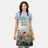 Tablier Fleur sauvage de conservation de la recette WaterC (Porté)