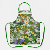 Tablier Fleur sauvage de prairie personnalisée (Recto)