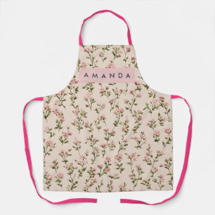 Tablier Fleur Sauvage Douce et Rétro Personnalisée