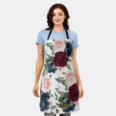 Tablier Fleur sauvage et Motif de tournesol blanc (Porté)