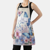 Tablier Fleur sauvage et papillon personnalisé | N (Insitu)