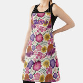 Tablier fleur sauvage Floral Beige Personnalisé (Insitu)