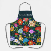 Tablier Fleur sauvage moderne (Recto)