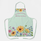 Tablier Fleur sauvage moderne élégant Tournesol Cuisine Ap (Recto)