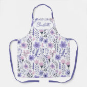 Tablier Fleur Sauvage Pastel Rose Violet (Recto)