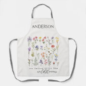Tablier Fleur sauvage personnalisé (Recto)