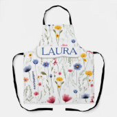 Tablier Fleur sauvage personnalisé (Recto)