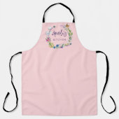 Tablier Fleur sauvage rose pâle (Recto)