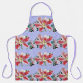 Tablier Fleur Shabit rouge Lys floral Cuisine Apron (Recto)