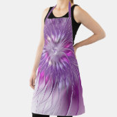 Tablier Fleur violette rose Passion Abstrait Art fractal (Insitu)
