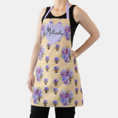 Tablier Fleur Violette Viola Pansy Jaune Noël Nom (Insitu)