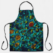 Tablier Fleur virtuelle en dégradé bleu, brisée (Recto)