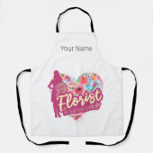 Tablier Fleuriste Avec Coeur Vintage Jardin Design (Recto)