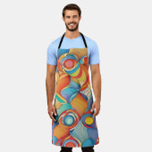 Tablier Fleurs Abstraites (Porté)