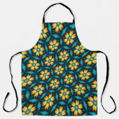 Tablier Fleurs Abstraites jaunes (Recto)