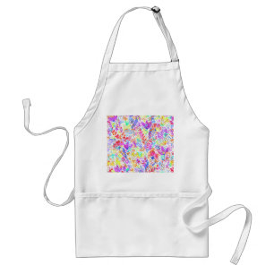 Tablier Fleurs abstraites jolies et colorées motifs