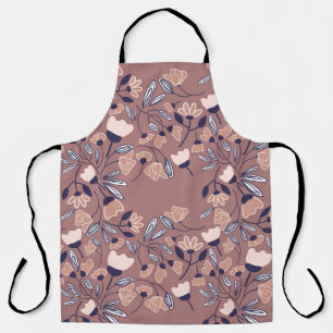 Tablier Fleurs Abstraites sans couture motif. Dorsaire col