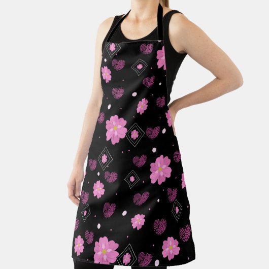 Tablier Fleurs Aimer Valentine Motif Jeu d'oreiller (Insitu)