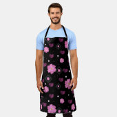 Tablier Fleurs Aimer Valentine Motif Jeu d'oreiller (Porté)