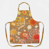 Tablier Fleurs amusantes Moderne Monogramme Inspirété (Recto)