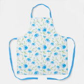Tablier Fleurs Apron-Bleu (Recto)