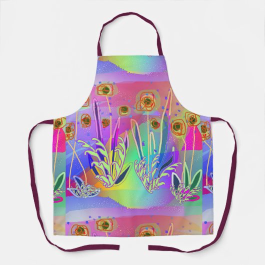 Tablier Fleurs arc-en-ciel (Recto)