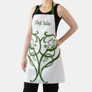 Tablier Fleurs Art Nouveau Vintage en forme de cœur
