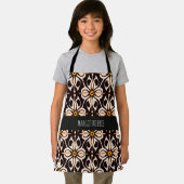 Tablier Fleurs Batik Beige Jaune Motif Floral (Insitu)